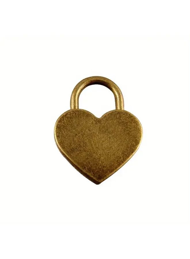 Golden Heart Lock Luggage Buckle Mini Drawer Bag Padlock 1pc - Image 4