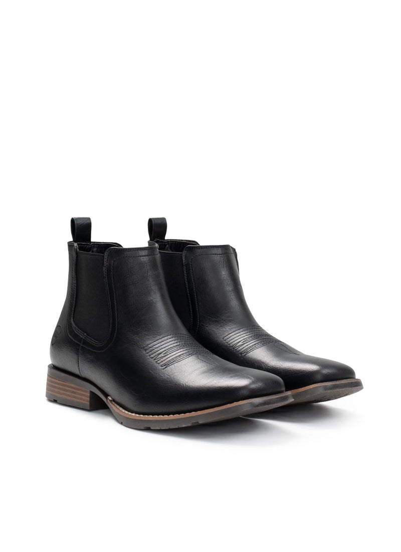 IUV Cowboy Boots For Men Ankle Boots Western Boot Casual Dress Slip On Chelsea Men - Image 5