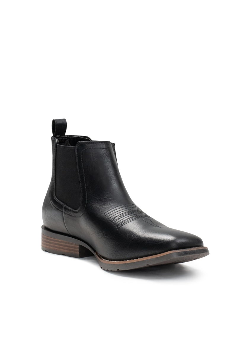 IUV Cowboy Boots For Men Ankle Boots Western Boot Casual Dress Slip On Chelsea Men - Image 2