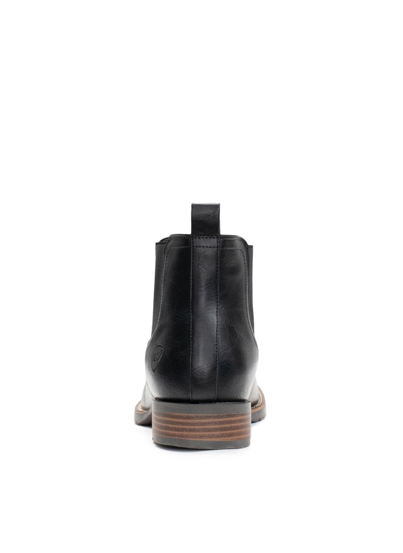 IUV Cowboy Boots For Men Ankle Boots Western Boot Casual Dress Slip On Chelsea Men - Image 4