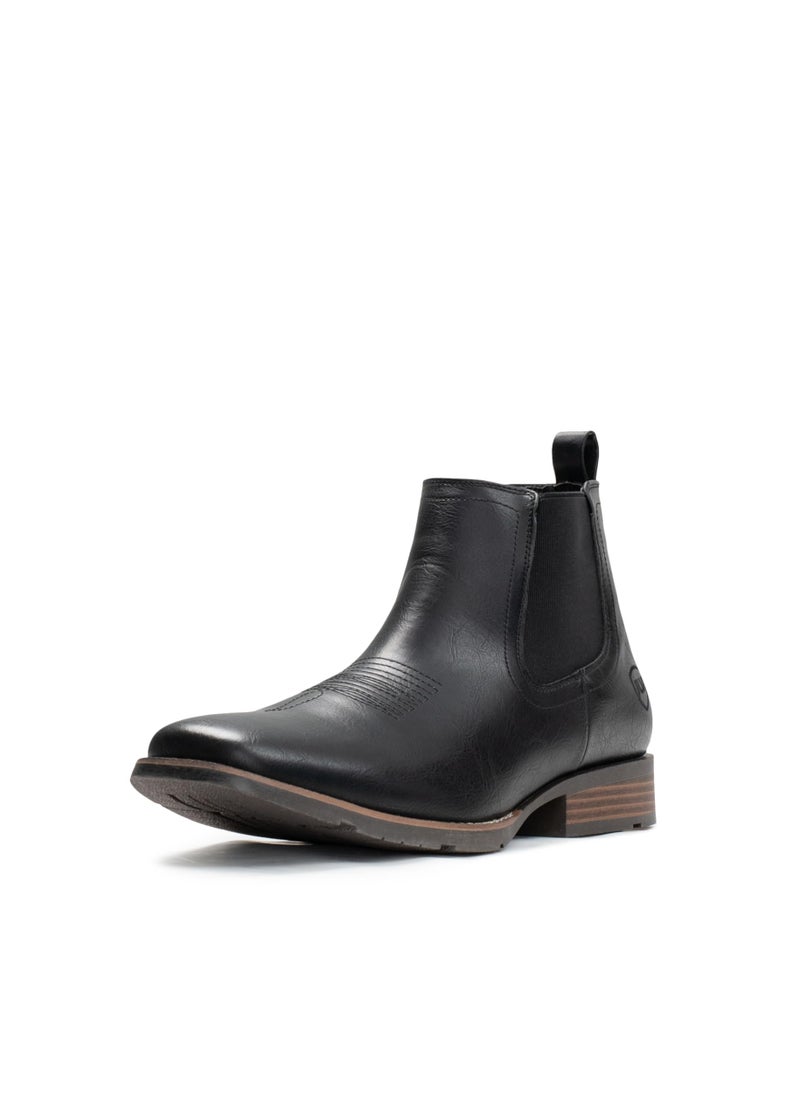 IUV Cowboy Boots For Men Ankle Boots Western Boot Casual Dress Slip On Chelsea Men - Image 1