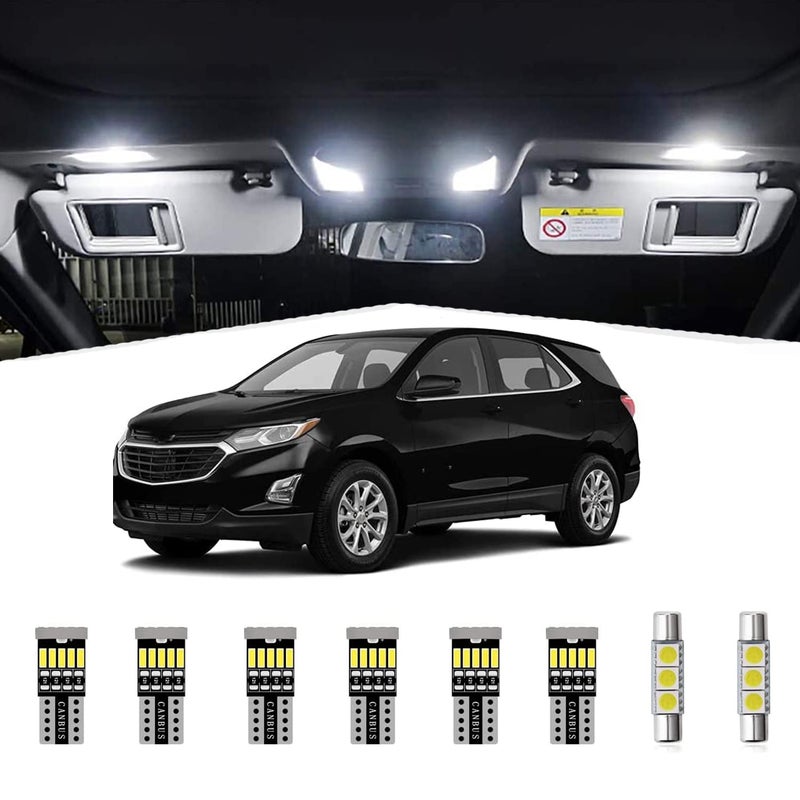 AWALITED 11pcs Equinox Interior LED Lights Kit Super Bright LED Map Dome Light Bulbs for 2010 2011 2012 2013 2014 2015 2016 2017 Chevrolet Chevy Equinox All Models