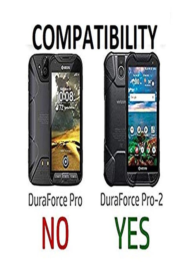 جراب مشبك حزام BELTRON لهاتف Kyocera DuraForce Pro 2، جراب مشبك حزام دوار شديد التحمل لهاتف Kyocera E6900 E6910 E6920 (AT&T FirstNet Verizon Wireless) Duraforce Pro-2 II (تصميم بدون جراب) - Image 2