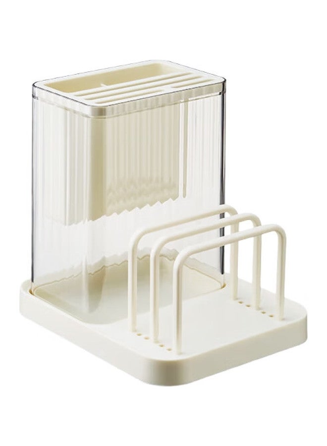 COOKER KING Chuidahuang Knife Holder Storage Rack, Cream-Colored Multifunctional Cutting Board Rack, Chopstick Cage, All-In Knife Storage Rack, Chopsticks And Cutting Board Rack - Image 3