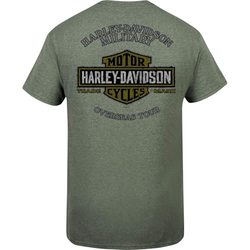 HARLEY DAVIDSON هارلي-ديفيدسون العسكرية، جولة المحيط الهادئ الحصرية، تي شيرت للرجال برخصة علامة H-D، L (كبير) - Image 2