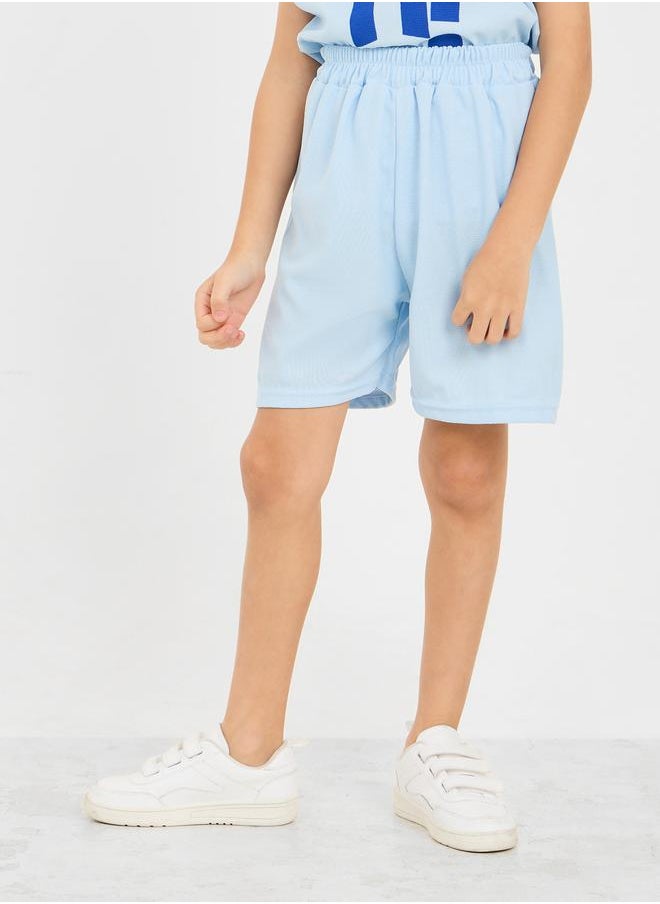 Styli - Hi Print Waffle Textured Sleeveless T-shirt & Short Set - Image 1