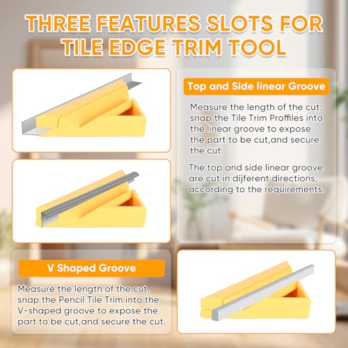VAKPAT Tile Tool, Tile Edge Trim Cutting Tool for Installation, Precise 45-Degree Miter Cut Tile Trim Square Accessories for Pro and Beginner - Image 2