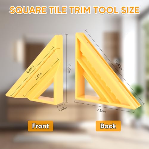 VAKPAT Tile Tool, Tile Edge Trim Cutting Tool for Installation, Precise 45-Degree Miter Cut Tile Trim Square Accessories for Pro and Beginner - Image 4