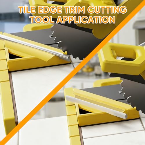 VAKPAT Tile Tool, Tile Edge Trim Cutting Tool for Installation, Precise 45-Degree Miter Cut Tile Trim Square Accessories for Pro and Beginner - Image 3