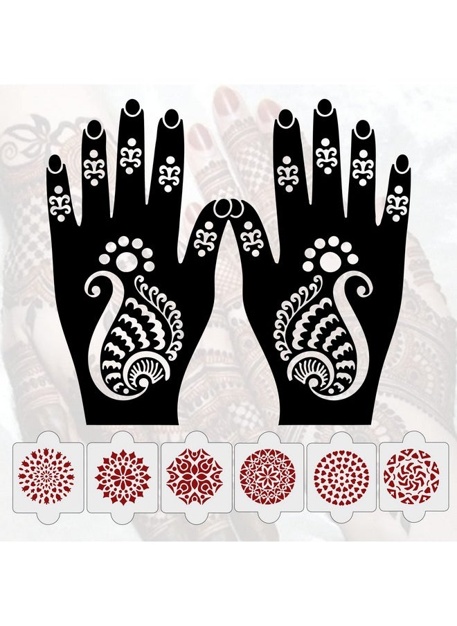 Pack Of 8 Pcs (2 Pcs Heena Stencil Tatto + 6 Pcs Laser Cut Pvc Reusable Heena Stencils), Heena Mehandi Sticker,Mehandi Stickers For Full Hand For Women, Girls And Kids, Easy To Apply,Ivnh-1033 - pzsku/ZE00DD854B4706549CCF6Z/45/_/1723297845/54dd4142-e277-4978-9f1c-752236ea41b6