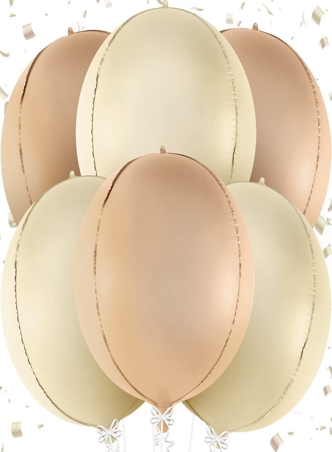 كاتشون مجموعة بالونات رمل أبيض من كاتشون - حجم كبير 22 بوصة، عبوة من 6 بالونات | بالونات بوهو، بالونات بيج لتزيين حفلات البيج | بالونات غير لامعة، بالونات دانتيل عاجية، بالونات كريمية | زينة حفلات توديع العزوبية - Image 1