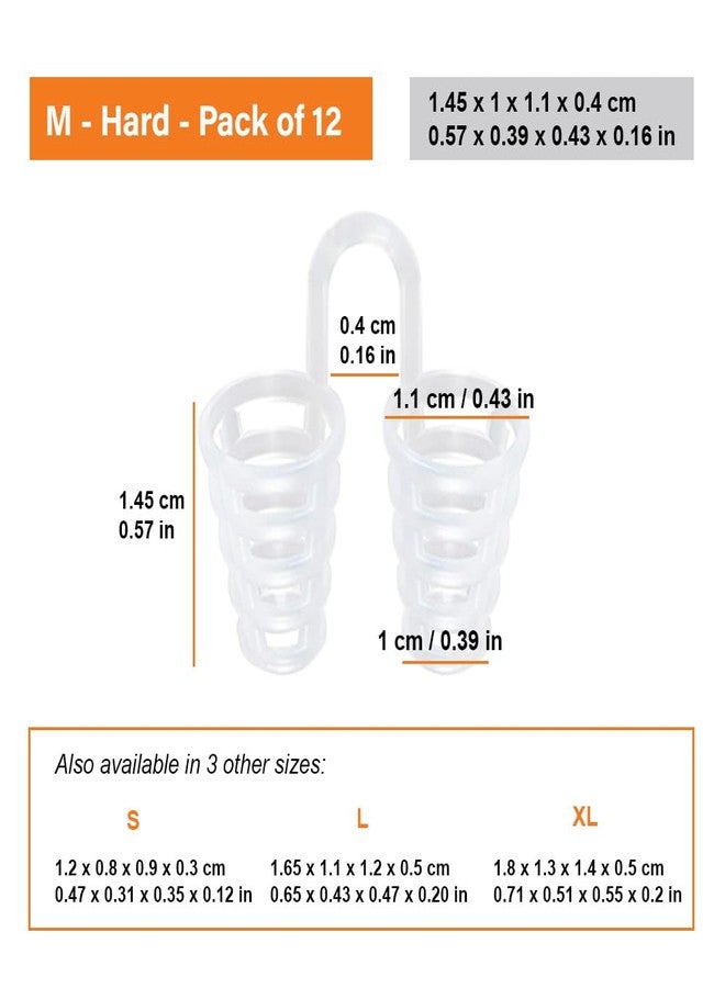 Mobi Lock Hard Silicone Vents Simple Sleeper Solution Premium Nose Relief Nasal Dilator (Pack of 12 - Medium - Hard Silicone) - Image 2