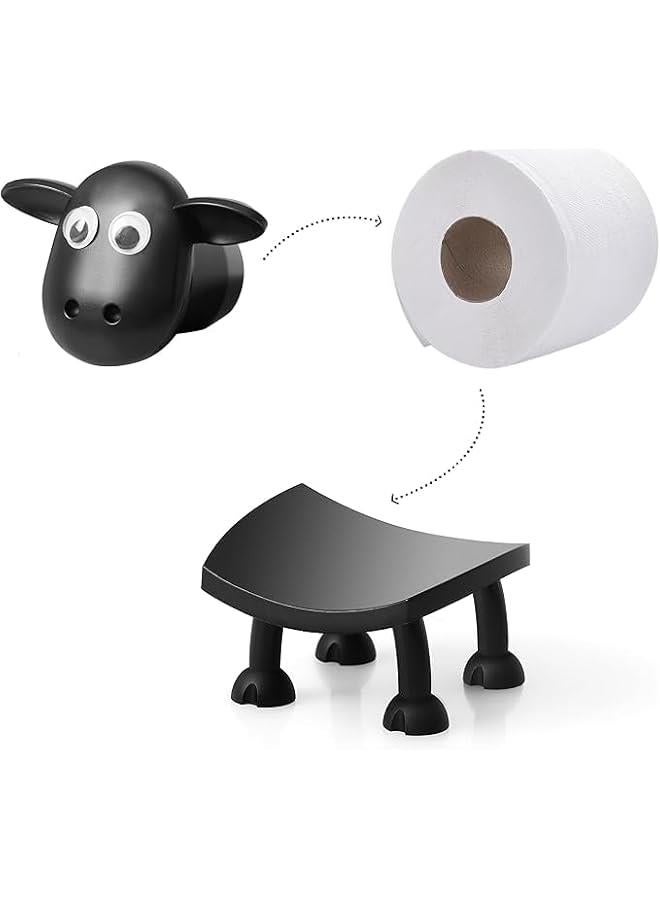 3PCS Sheep Toilet Roll Holder, Sheep Toilet Paper Holder, Toilet Paper Storage Stand, Funny Toilet Paper Holder Free Standing, Tissue Roll Storage for Bathroom, Sheep Loo Roll Holder, Bathroom Decor - Image 3