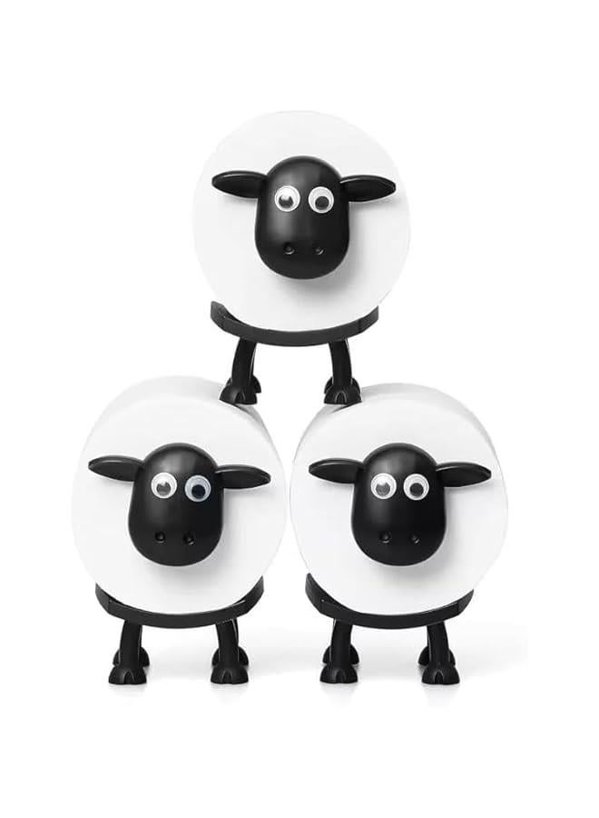 3PCS Sheep Toilet Roll Holder, Sheep Toilet Paper Holder, Toilet Paper Storage Stand, Funny Toilet Paper Holder Free Standing, Tissue Roll Storage for Bathroom, Sheep Loo Roll Holder, Bathroom Decor - Image 1