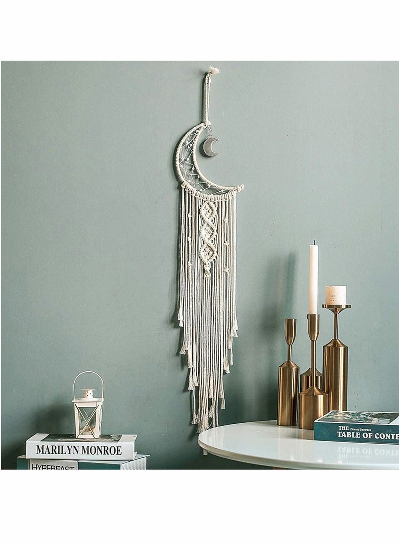 SOLARAE Macrame Wall Hanging Small Woven Tapestry Wall Art Decor - Beautiful for Boho Home Decor, Apartment, Nursery, Party Decorations (No Lights) - Image 3