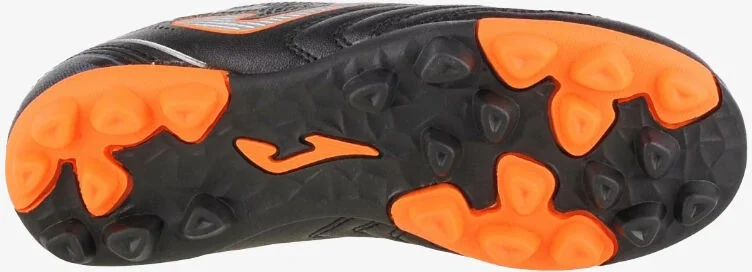 Joma Toledo Jr 2401 Negro Hard Ground Kids Black Football Shoes (Grass Ground) TOJS2401HG