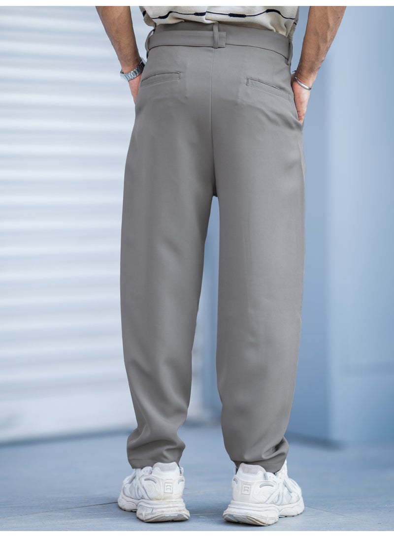 Maniac Maniac Mens Solid Mist Green Woven Fabric Trouser  - Image 5