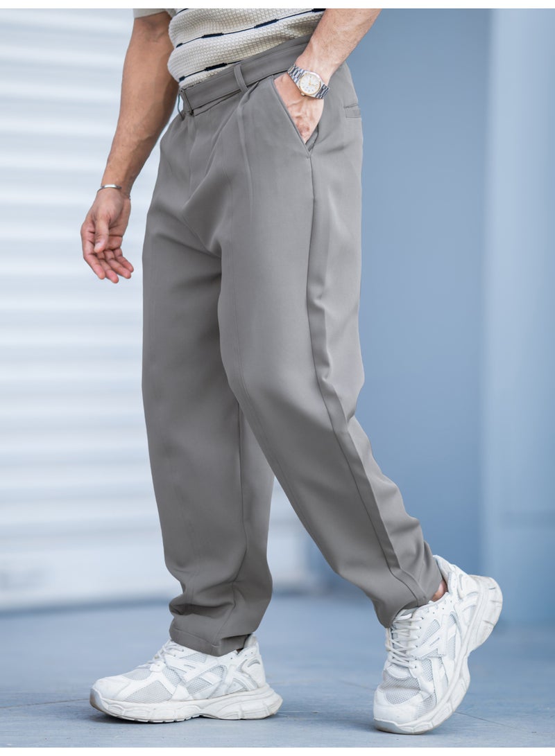 Maniac Maniac Mens Solid Mist Green Woven Fabric Trouser  - Image 3
