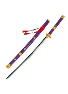 Trunkin Trunkin 12 Years & More Katana For Cosplay Life Size Replica Wooden Toy Anime Accessory Toy Collectible | Wooden Sword (Rorono Zoro Yama Enma Purple)  - Image 1