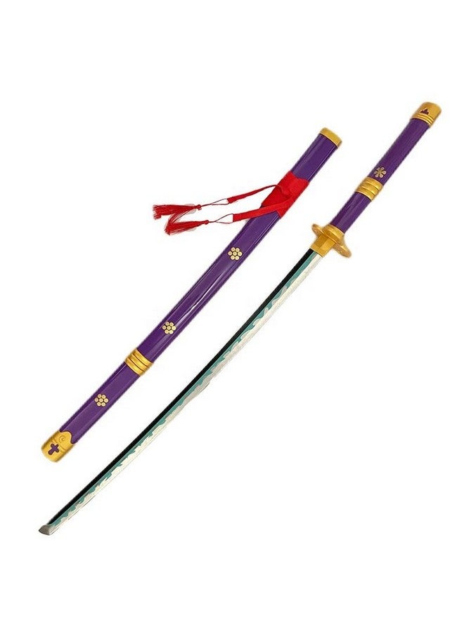 Trunkin Trunkin 12 Years & More Katana For Cosplay Life Size Replica Wooden Toy Anime Accessory Toy Collectible | Wooden Sword (Rorono Zoro Yama Enma Purple)  - Image 1