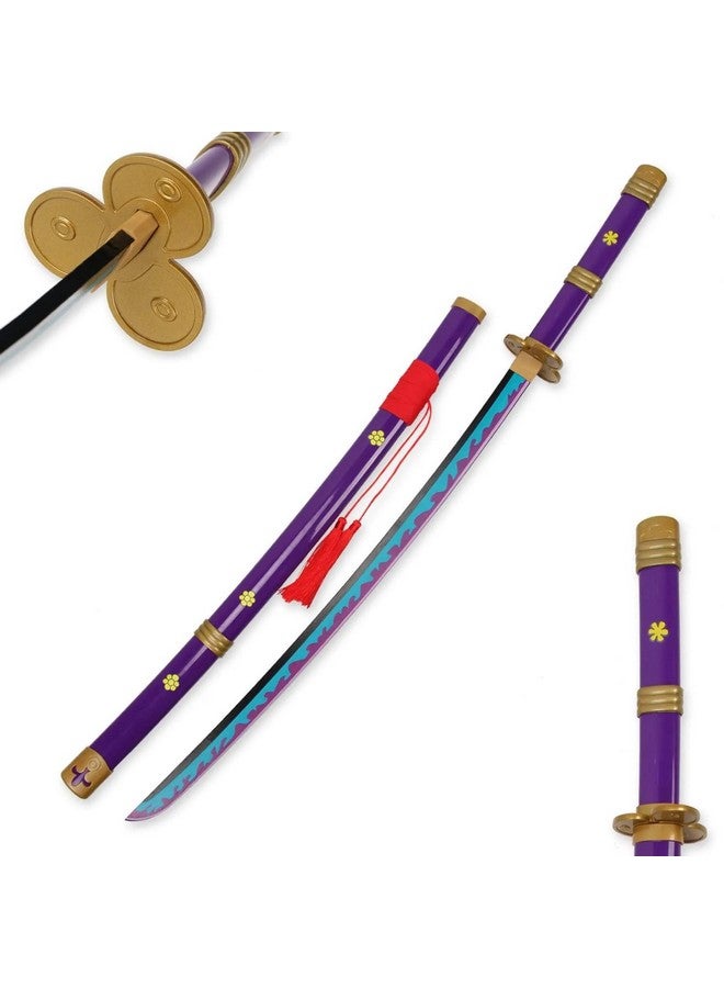 Trunkin Trunkin 12 Years & More Katana For Cosplay Life Size Replica Wooden Toy Anime Accessory Toy Collectible | Wooden Sword (Rorono Zoro Yama Enma Purple)  - Image 2