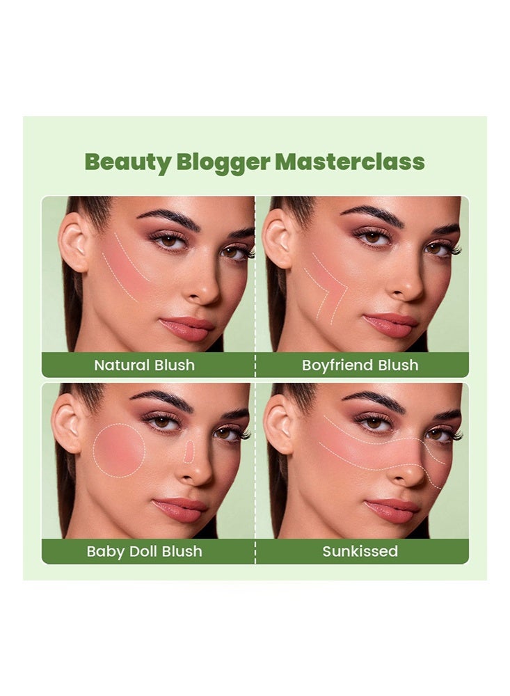 pudaier Cushion Blush -Easy to Blend, Lightweight, Hydrating Korean Makeup Cushion Blush for Dewy & Glowing Cheeks, Sunlit Peach #05 - Image 5