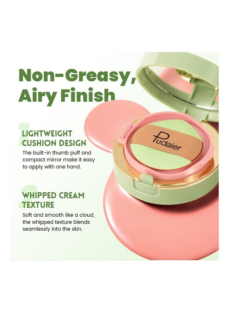 pudaier Cushion Blush -Easy to Blend, Lightweight, Hydrating Korean Makeup Cushion Blush for Dewy & Glowing Cheeks, Sunlit Peach #05 - Image 3