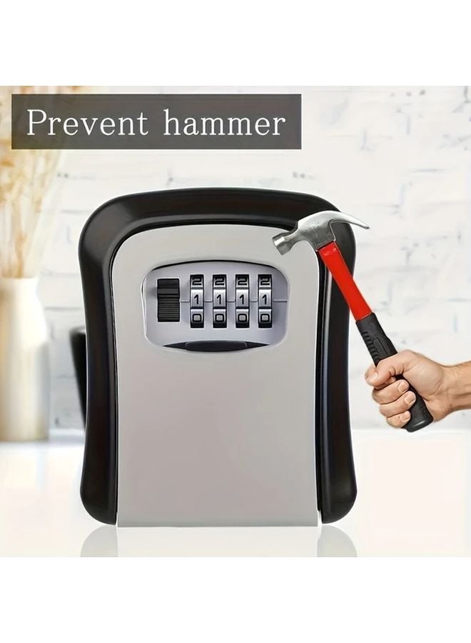 1pc Heavy Duty Wall Safe with Combination Lock Reinforced Metal Case for Home Office Travel Black - Image 2