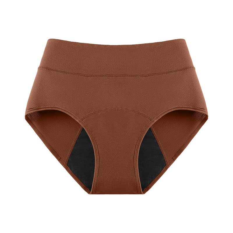 Women's 3-Layer Absorbent Period Panties Breathable Leak-Proof High Waist Cotton Briefs