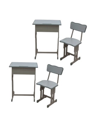 A children's study desk set consisting of 4 pieces (two tables and two chairs), a chair and a study table An educational desk set made of iron and fiber - pzsku/ZE00E6E6C7E2E0529B356Z/45/1750857467/9f7a5f1a-196b-409e-8309-a41ea0e5d058