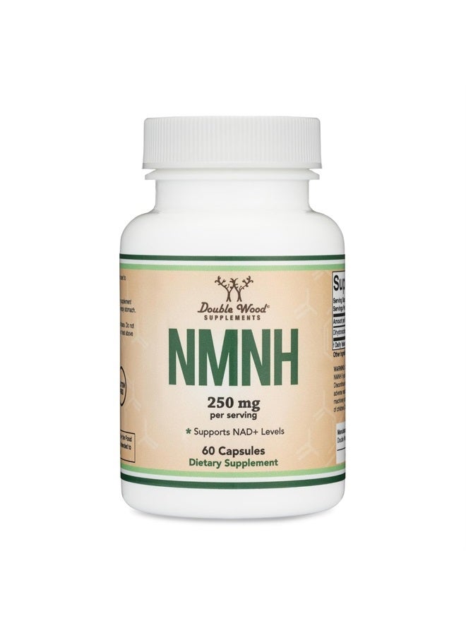 Double Wood Supplements NMNH (NMN Supplement Alternative) (Dihydronicotinamide Mononucleotide) 250mg Per Serving, 60 Count (30 Servings) NAD Supplement to Boost NAD+ Levels As We Age (Non-GMO, Gluten Free) by Double Wood - Image 1