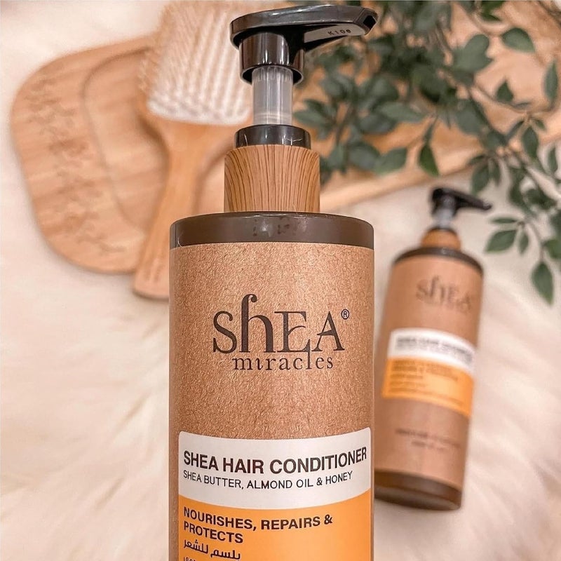 ShEA miracles Shea Miracle Shea Hair Conditioner Enriched With Shea Butter Almond Oil & Honey Ideal For Split Ends & Breakage 300 ml - Image 2
