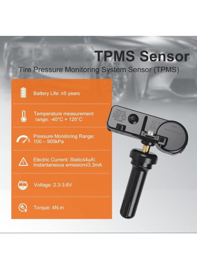 VIUAUAX TPMS Sensor 13586335 GM Tire Pressure Monitoring System Sensor 315MHZ Compatible with Buick Cadillac Chevy GMC Pontiac Saturn Set of Four (4)  - Image 2