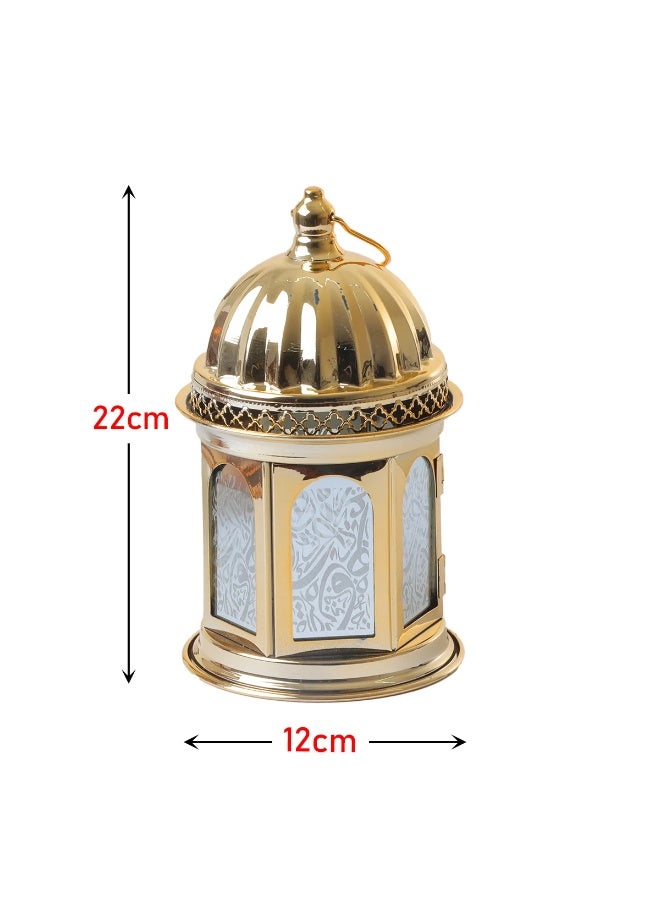 Baity A beautiful gold Ramadan lantern with LED lights and sound. - Image 3