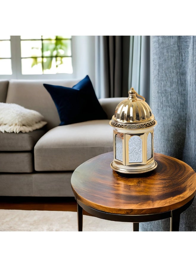 Baity A beautiful gold Ramadan lantern with LED lights and sound. - Image 4