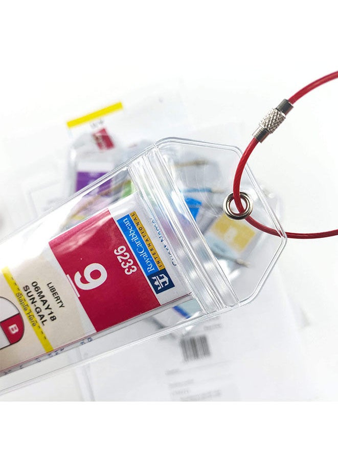 Generic 5 pcs Transparent Self-sealing Luggage Tag Soft Film Card Tag Cover Luggage Boarding Machine Card Cards  - Image 2