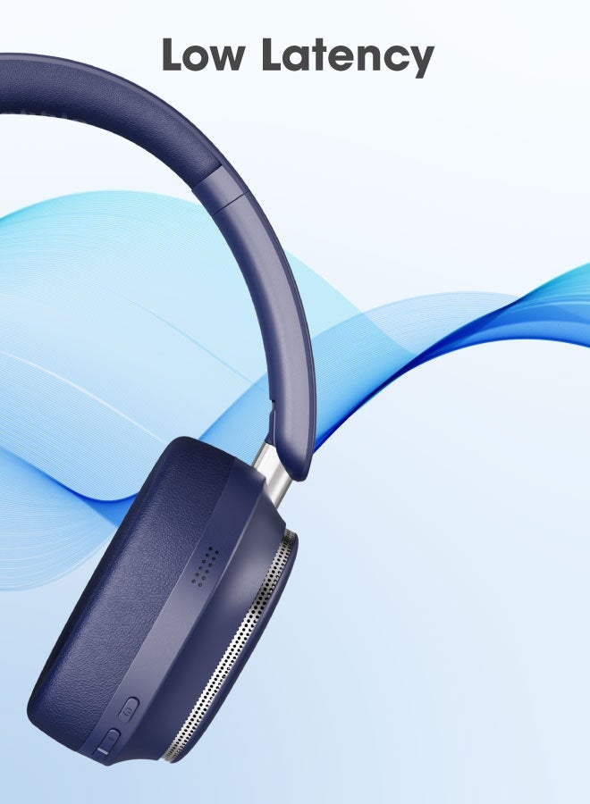 blupebble C90 Pulse Audio Hybrid Active Noise Cancelling Over-Ear Headphones – Wireless Bluetooth 5.4, 40mm Drivers, Deep Bass Stereo, 60H Playtime, Transparency Mode, Siri & Google Assistant, Low Latency, 4-Mic Calls, Fast Charge USB-C, Foldable ANC Headset - Image 5
