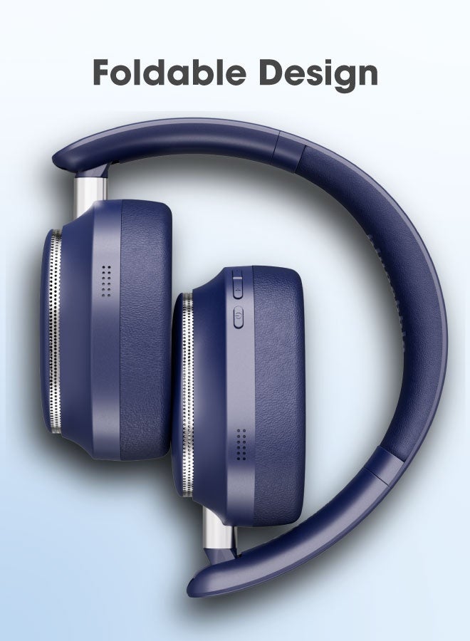 blupebble C90 Pulse Audio Hybrid Active Noise Cancelling Over-Ear Headphones – Wireless Bluetooth 5.4, 40mm Drivers, Deep Bass Stereo, 60H Playtime, Transparency Mode, Siri & Google Assistant, Low Latency, 4-Mic Calls, Fast Charge USB-C, Foldable ANC Headset - Image 3