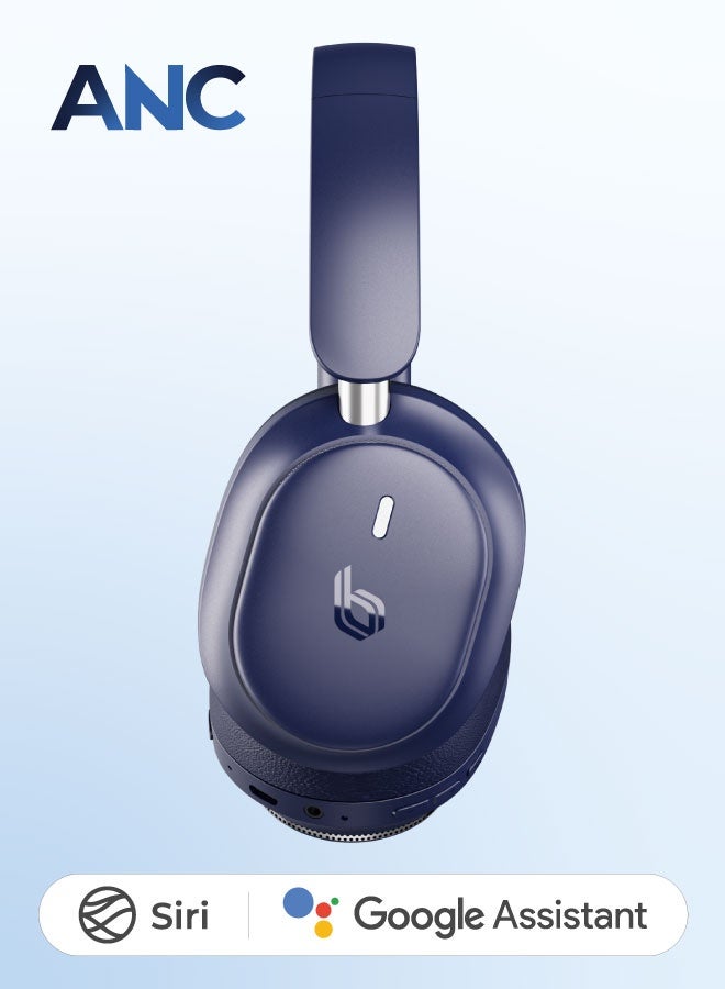 blupebble C90 Pulse Audio Hybrid Active Noise Cancelling Over-Ear Headphones – Wireless Bluetooth 5.4, 40mm Drivers, Deep Bass Stereo, 60H Playtime, Transparency Mode, Siri & Google Assistant, Low Latency, 4-Mic Calls, Fast Charge USB-C, Foldable ANC Headset - Image 2