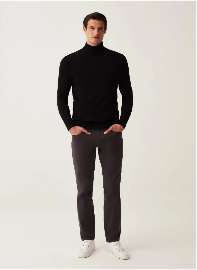 Ovs Solid colour trousers with five pockets