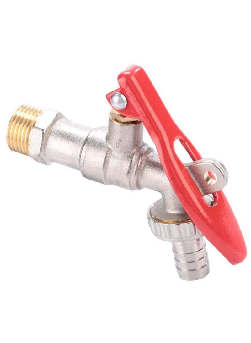 إكسفور Home Water Tap, Brass Thread Water Supply Manual Tap Lockable Faucet Home Outdoor Garden Tool Durable Bibcock Outside Garden Tap, 1/2 Inch - Image 1