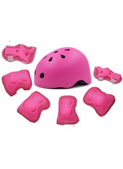 LIMOS Kids Helmet 7 in 1 , Adjustable Protections for Scooter Skateboard Roller Skating Cycling (Pink)  - Image 1