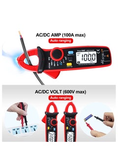 Generic UT210e Digital Clamp Meter AC DC Amp Meter Clamp Multimeter True RMS 2000 Counts Voltmeter Continuity Tester Capacitor HVAC Tool Multi Tester  - Image 3