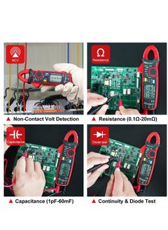 Generic UT210e Digital Clamp Meter AC DC Amp Meter Clamp Multimeter True RMS 2000 Counts Voltmeter Continuity Tester Capacitor HVAC Tool Multi Tester  - Image 5