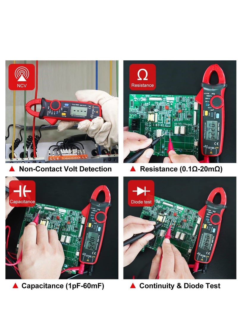 Generic - UT210e Digital Clamp Meter AC DC Amp Meter Clamp Multimeter True RMS 2000 Counts Voltmeter Continuity Tester Capacitor HVAC Tool Multi Tester - Image 1