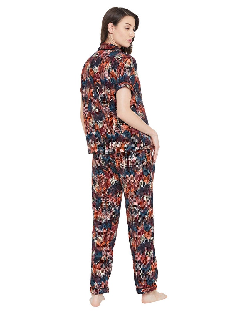Clovia Women's Cotton Casual Regular Pajama Set (LS0385P13M_Black_M) - Image 5