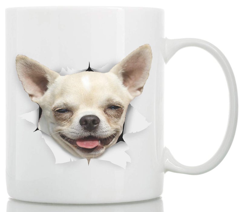 Winston Bear Winston & Bear Happy Chihuahua Mug - Ceramic Chihuahua Coffee Mug - Perfect Chihuahua Gifts - Funny Cute Chihuahua Dog Coffee Mug for Dog Lovers (11oz) - Image 5