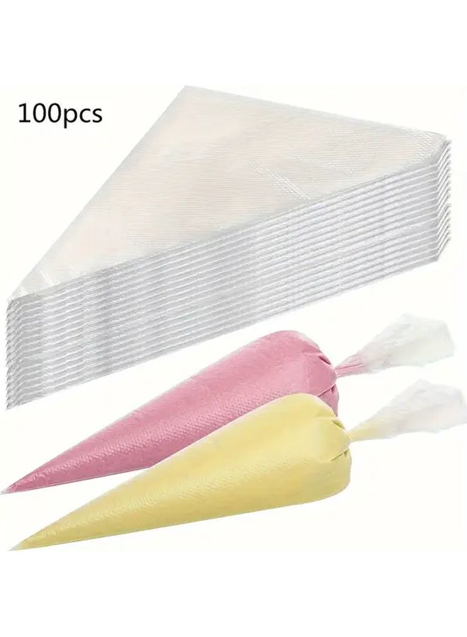 100 قطعة أكياس تزيين الكيك disposable لأدوات تزيين الكريم والمعجنات - Image 1