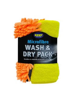 2 in 1 Wash Mitt and Microfibre Drying Cloth.