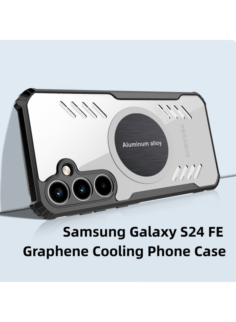 Phone Case for Samsung Galaxy S24 FE Magnetic Suction Car Phone Case with Cooling and Anti Drop Function